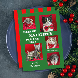 Festividades Cartão plano de Natal de Pet Photo List