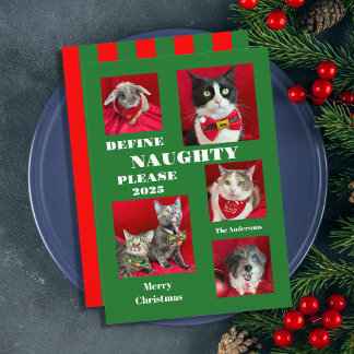 Festividades Cartão plano de Natal de Pet Photo List
