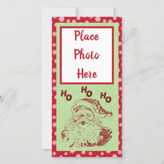 Festividades Cartão plano de Natal para Papais noeis reluzentes (Frente)