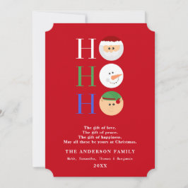 Festividades Cartão plano Ho Ho Ho Bonito de Natal