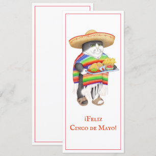 Festividades Cartão plano WENDELITO Cinco de Mayo 4x9.25