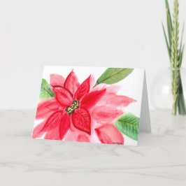 Festividades Cartão Poinsettia de Watercolor