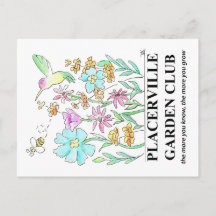 Cartão Postal com Projeto de Jardim