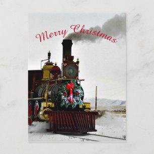 Festividades Cartão postal da locomotiva do trem de Natal