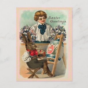 Festividades Cartão postal da Páscoa de Vintage