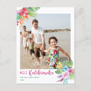 Festividades Cartão postal das flores tropicais de Mele Kalikim