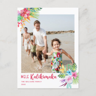 Festividades Cartão postal das flores tropicais de Mele Kalikim
