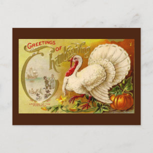 Festividades Cartão postal de Ação de Graças da Vintage Turquia