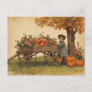 Festividades Cartão postal de Ação de Graças de outono vintage