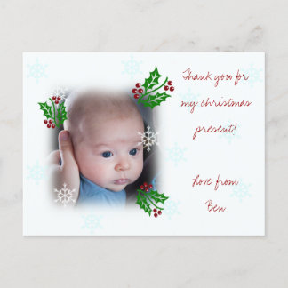 Festividades Cartão postal de agradecimento de Natal