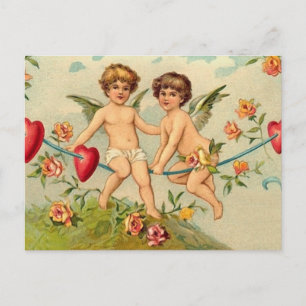 Festividades Cartão postal de ângulos de Namorados de Vintage