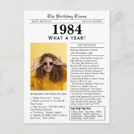 Festividades Cartão postal de aniversário do jornal de 1984