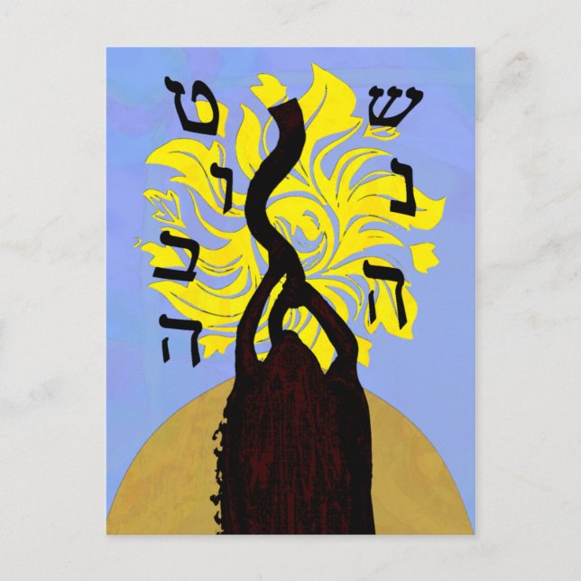 Festividades Cartão postal de Ano Novo no deserto (Frente)