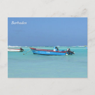 Festividades Cartão Postal de Barcos do Oceano de Barbados