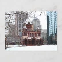 Cartão postal de Boston Massachusetts, Snowy Cople