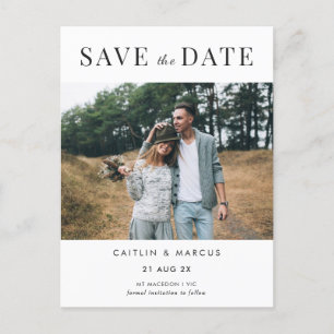 Festividades Cartão postal de casamento com foto minimalista pa