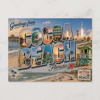 Festividades cartão postal de Cocoa Beach, Flórida