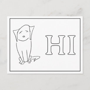 Festividades Cartão postal de desenho de cachorro descontraído