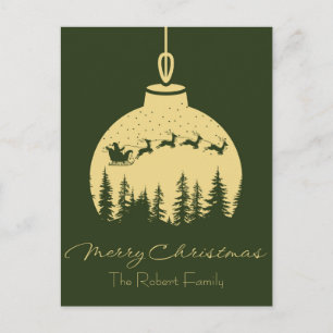 Festividades cartão postal de design de enfeites de Natal perso