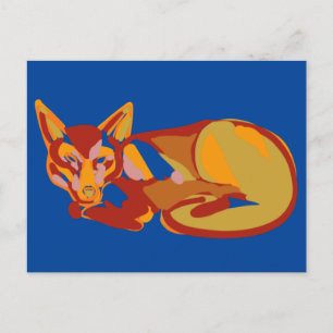 Festividades Cartão postal de design gráfico Foxy