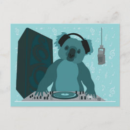 Festividades Cartão postal de DJ de música de coala