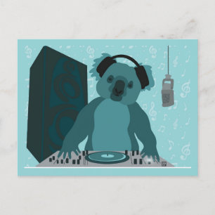 Festividades Cartão postal de DJ de música de coala
