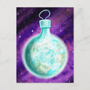 Festividades Cartão postal de enfeite da Terra simples