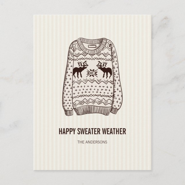 Festividades Cartão postal de essenciais de férias de clima de  (Frente)