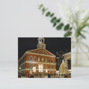 Festividades Cartão postal de Faneuil Hall Boston Massachusetts
