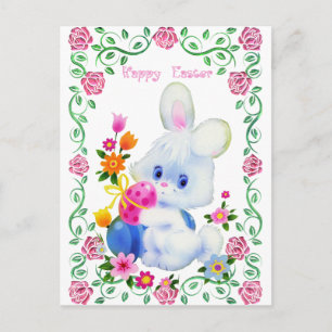 Festividades Cartão postal de felz pascoa Bunny Holiday