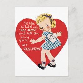 Festividades Cartão postal de Feriado da Namorados Vintage