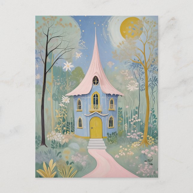 Festividades Cartão postal de Feriado de Algodão Encantado (Frente)