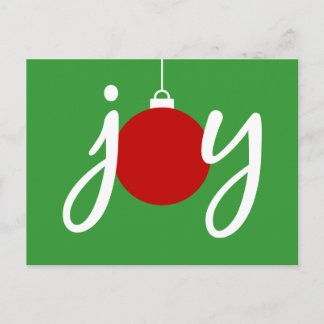 Festividades Cartão postal de Feriado do Enfeites de natal Joy