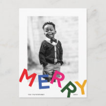 Cartão postal de Feriado Joyful Lettering