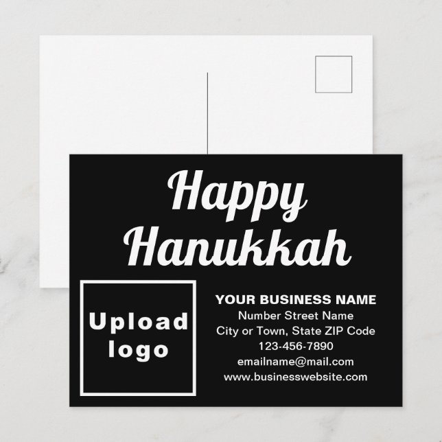 Festividades Cartão postal de Feriado Negro do Hanukkah (Frente/Verso)
