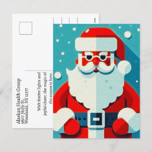 Festividades Cartão postal de feriado para Papais noeis delicio