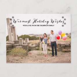 Festividades Cartão postal de Feriado Preto Mais Quente