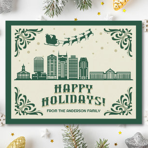 Festividades Cartão postal de feriados felizes da TN Skyline