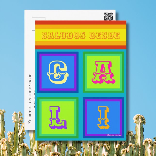Festividades Cartão postal de férias a cores Cali Colombia (Criador carregado)