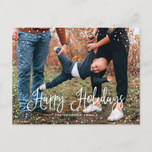 Festividades Cartão Postal de Férias com Foto do Modern Snow Sc