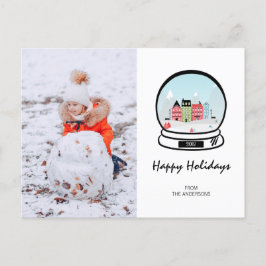 Festividades Cartão postal de Férias do Globo de Neve Inverno