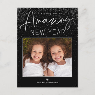 Festividades Cartão Postal de Foto de Ano Novo Feliz Moderno In