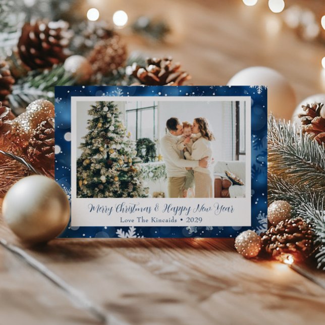 Festividades Cartão Postal de Foto de Família do Natal Floco de (Criador carregado)