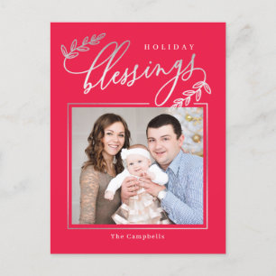 Festividades Cartão Postal de Foto de Férias do Ramo Abençoado