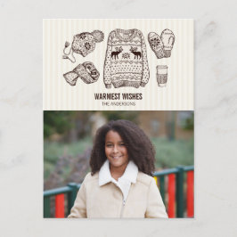 Festividades Cartão postal de foto de itens essenciais para as 