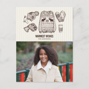 Festividades Cartão postal de foto de itens essenciais para as