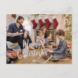 Festividades Cartão postal de foto de Natal para as festas