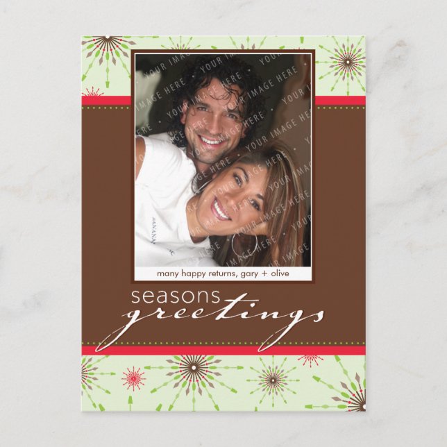 Festividades CARTÃO POSTAL DE FOTO SAZONAL :: floco de neve est (Frente)