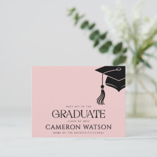 Festividades Cartão postal de graduação com borla de chapéu de