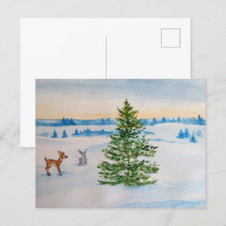 Festividades cartão postal de inverno